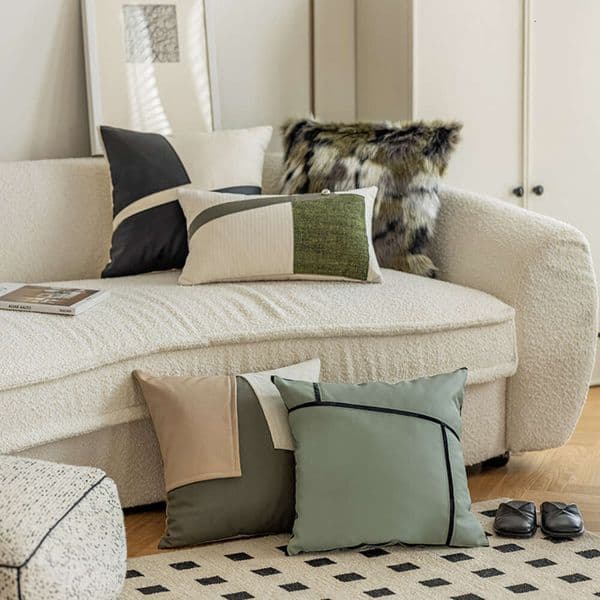 Nordic minimalist luxury living room sofa splicing cushion nap waist bedside pillow cover