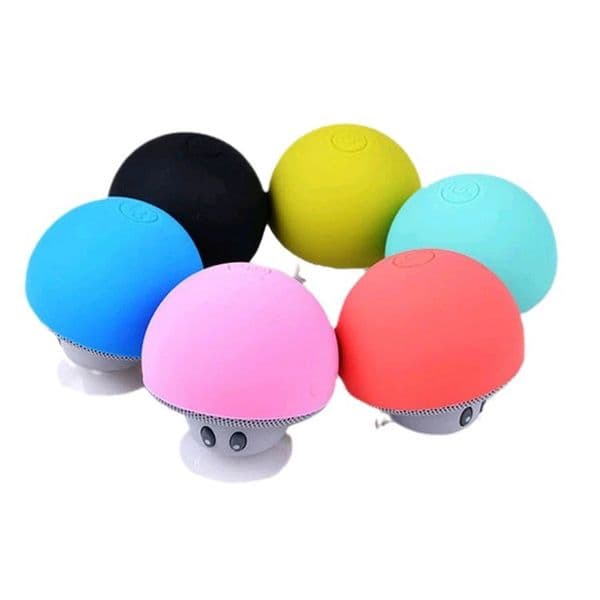 Custom Logo Mushroom Head BT Speaker Portable With Sucker Cup For bathroom mirror Gift Wireless Audio Mini Speaker