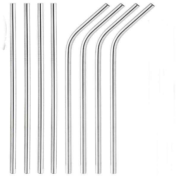500pcs Stainless Steel Straw Steel Drinking Straws 8.5" 10g Reusable ECO Metal Drinking Straw Bar Drinks Party Stag