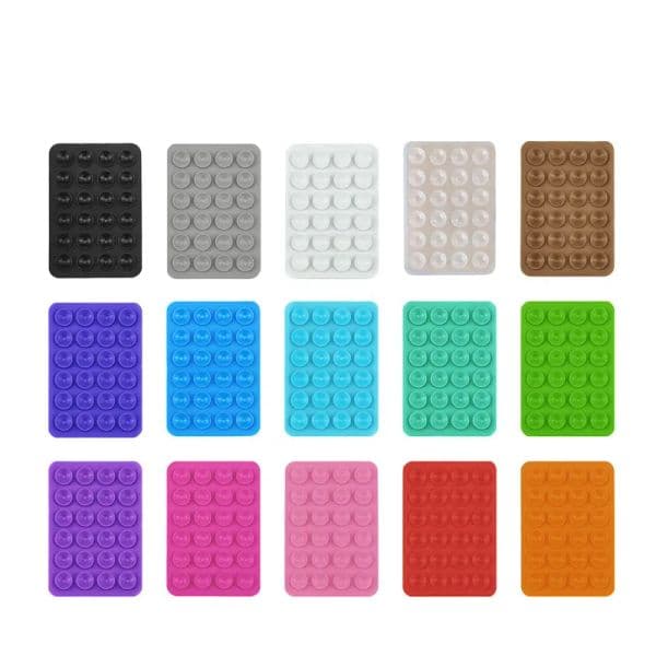 Double Side Silicone Suction Pad For Mobile Phone Holder Fixture Suction Cup Backed 3M Adhesive Silicone Rubber Sucker Pad Mount for iphone samsung xiaomi huawei