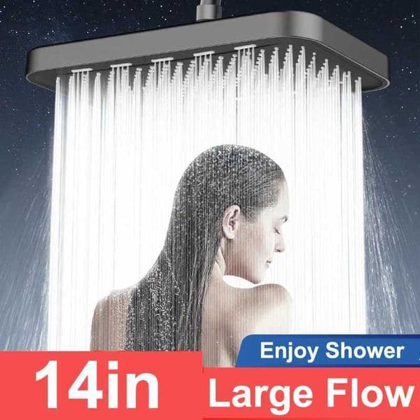 New 14 inch high-pressure top spray rain shower head with high flow rate and 360 rotating water-saving shower headW240730