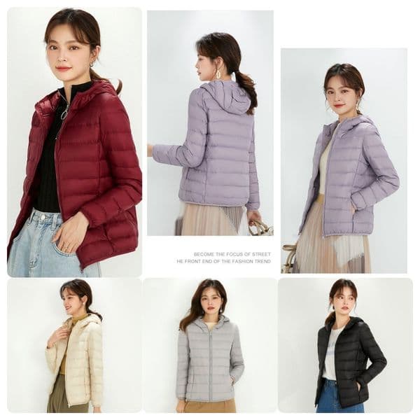 designer hoodie puffer jacket Women Yoga Short Thin Down Jacket Outfit Solid Color Puffer Coat Sports Winter Outwear Long sleeves Jacket