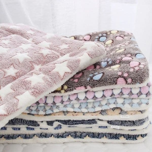 Beds Furniture Pet Dog Sleeping Mat Dog Bed Cat Bed Soft Hair Thickened Blanket Pad Fleece Home Washable Warm Bear Pattern Blanket Pet Supplies