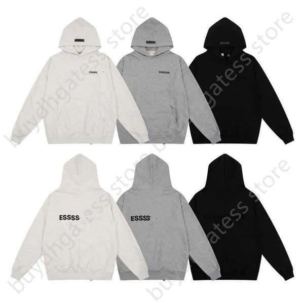 Mens and Womens Hoodies Fashion Designer Essentialhoodies Fears Tracksuits Double Thread Brand Hooded Springsummer Sweater Black Letter Flocking Casual Ls6q
