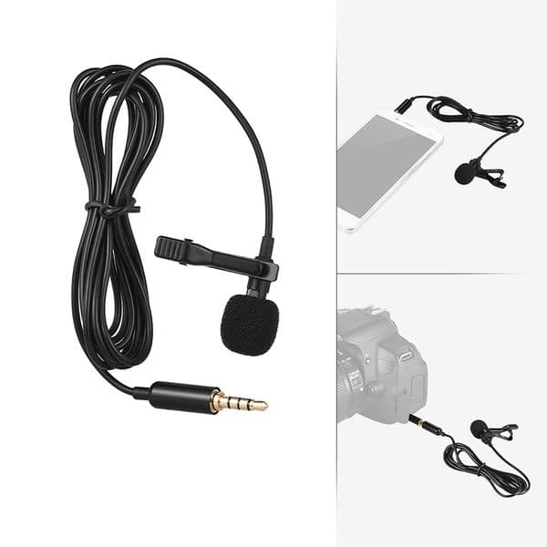 Portable 3.5mm Mini Microphone For PC Laptop Computer USB Omnidirectional Metal Lavalier Professional Microphone For Smart phone