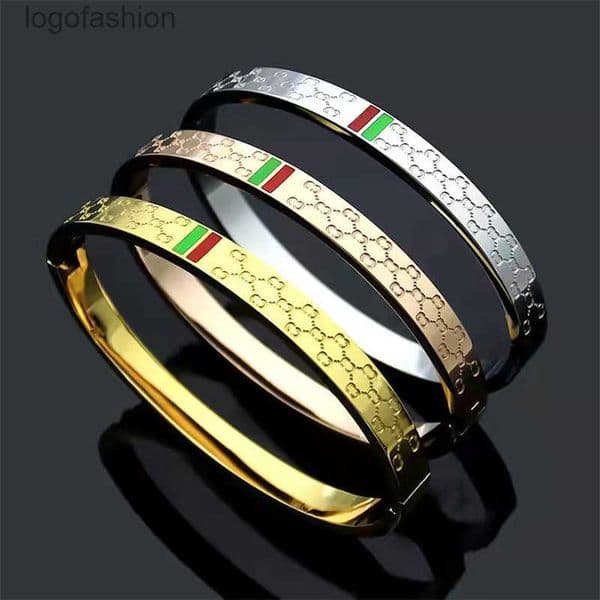 Designer Bangle For Women 2022 New Luxury Double G Snap Bracelet Fashion Couple Men Women Bracelet Classic Stainless Steel Bracelets Jewelry