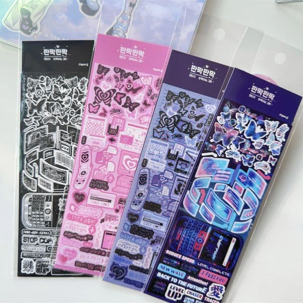 SKYSONIC 2023 New Arrival BOBO 2025 Deco Stickers Journal Junk Lable Cute Kawaii Idol Kpop Stationery Postcards new Materials Korean INS