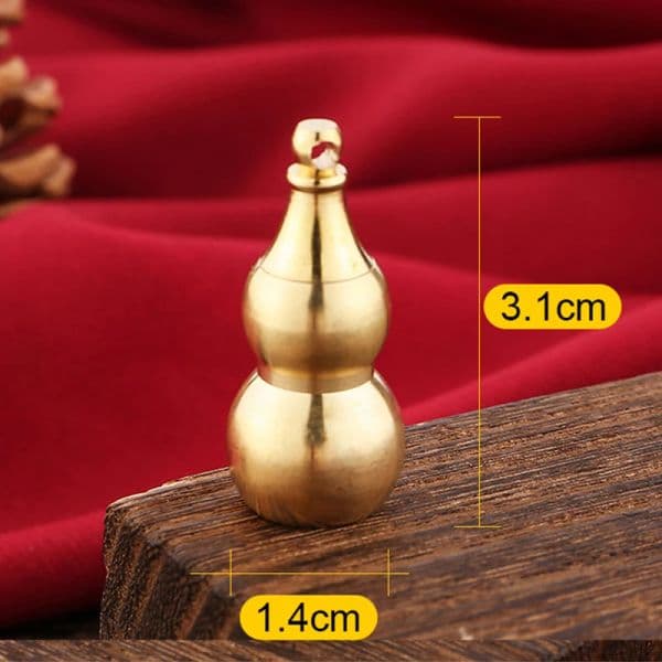 Brass Traditional Chinese Natural Feng Shui Gourd Brass Mental Golden Wu Lou 2025 Luo Lu Health Enhance new Luck Ornament Home Decor
