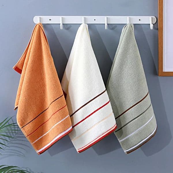 new 2025 Cotton Striped for Adults Household Bathroom Towels Men Women Wash Face Towel Quick-drying Soft High Absorption Pure