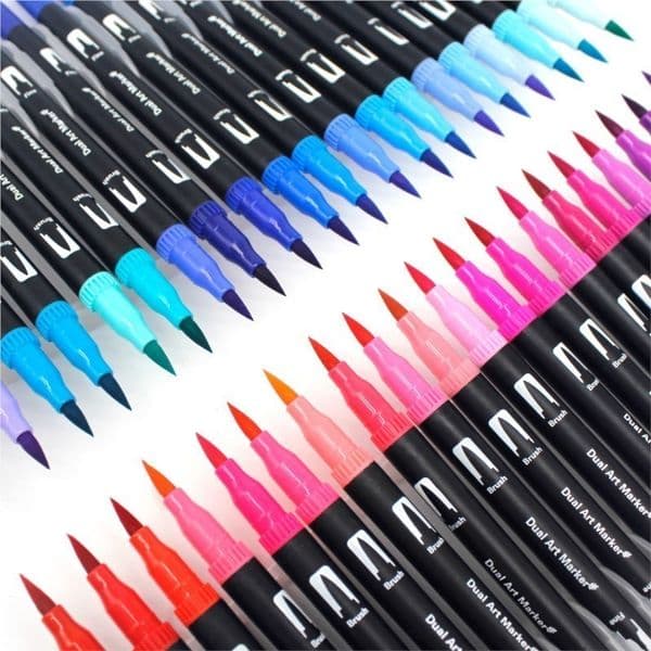 12/24/36 120 Colors Double Ends Manga Art Brush Pen Set Pencil Watercolor Art Markers Fineliner Calligraphy new Pens 2025 Art Supplies