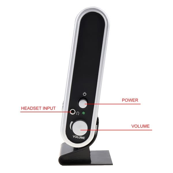 HY-218 6W USB 2.0 Wired USB Power Notebook Speakers Stereo 3.5mm Audio Jack Portable Loud Speaker for PC Laptop Computer M AC