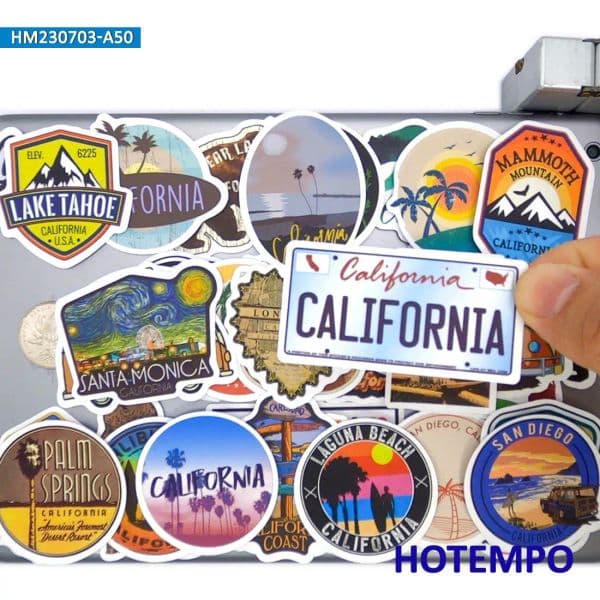 20/30/50PCS California Style new Stickers Travel Poster Retro Decals for Car Bike Motorcycle Skateboard Laptop Phone 2025 Lage Sticker