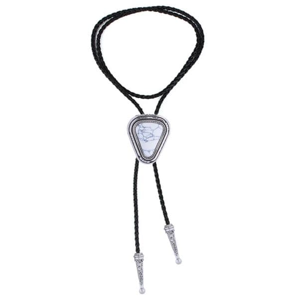 New Navajo triangle turquoise bolo tie collar rope American western denim bolo tie