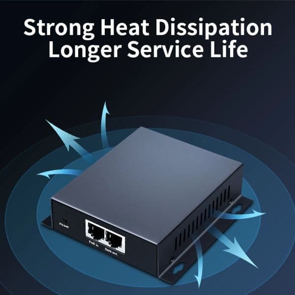 HORACO Gigabit POE Splitter Standard 1000M Active Power Over Ethernet Adapter DC12V 72W Output