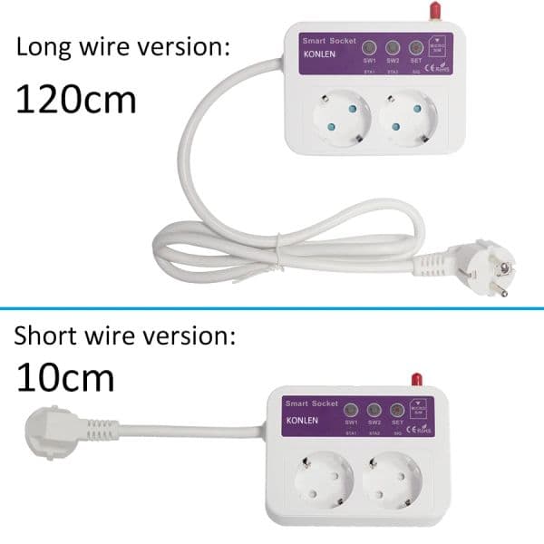 KONLEN Smart Socket with SIM Card 4G GSM Power Outlet EU Plug with Temperature 2025 Sensor Remote Control new 2 Relay Outputs Controller