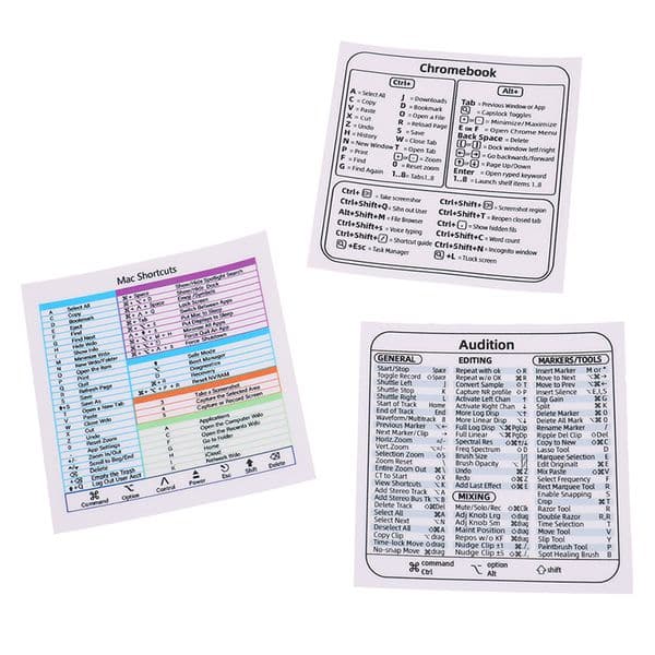 14 style Windows PC Reference Keyboard Shortcut Sticker for PC Laptop Desktop MACBOOK Laptop Software Shortcut Sticker