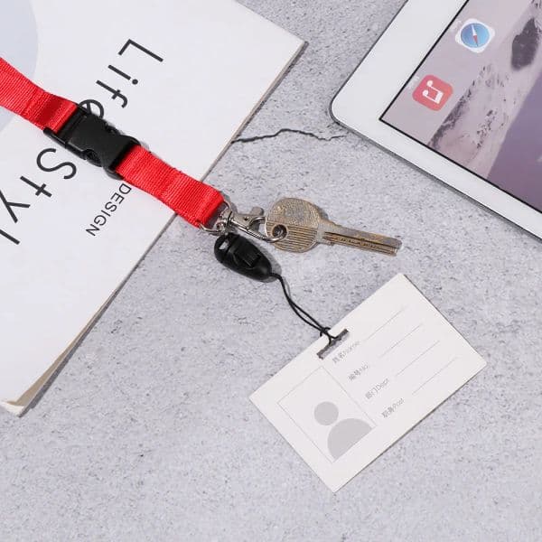 1pc Safety Hanging Neck Strap Lanyard For Mobile Phone ID Name Badge Holder Man Woman Anti-Lost Clasp Rope Keychain Landyard