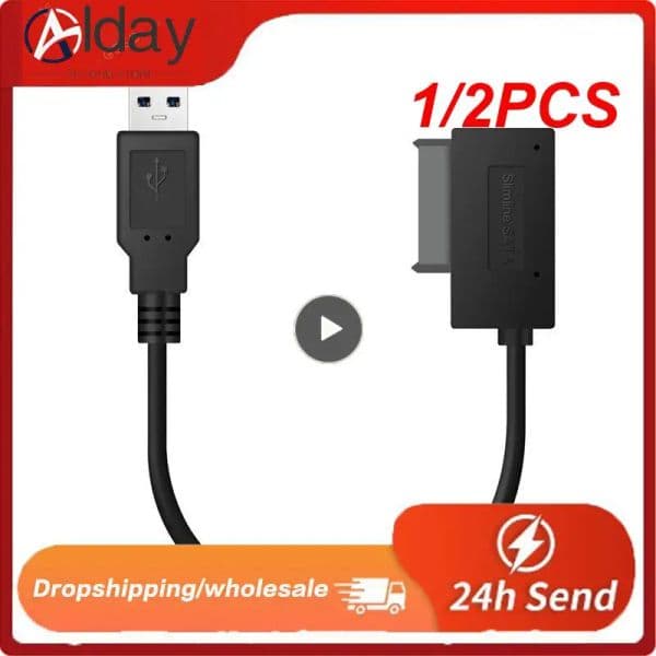 1/2PCS Notebook USB 2.0 naar Mini Sata II 7 + 6 13Pin Adapter Converter Kabel voor Laptop /DVD ROM Slimline drive Data cord