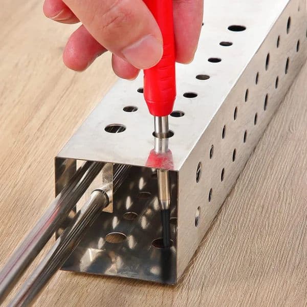 Solid Carpenter Pencil Set With 6 Refill Leads Built-in Sharpener Marking Tool Woodworking Deep Hole Mechanical Pencils