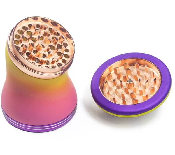 63x114mm mushroom shape tobacco grinder colorful four layer herb crusher smoke tool