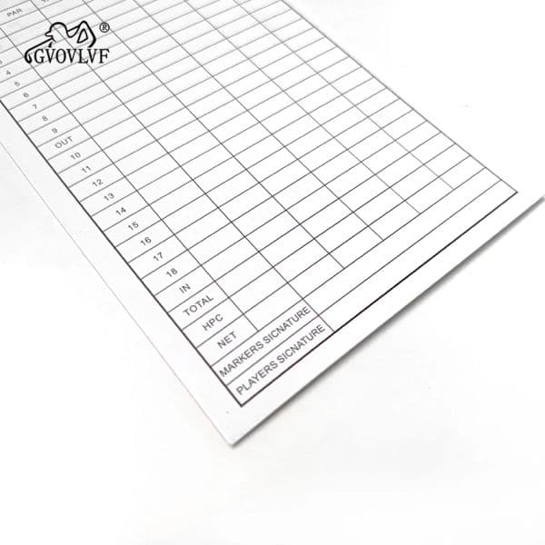 GVOVLVF 20pcs Golf Score Sheet Golf Scorecards Record Score Keeper Card Track Golf Stats Golf Accessories Thick Scorecards