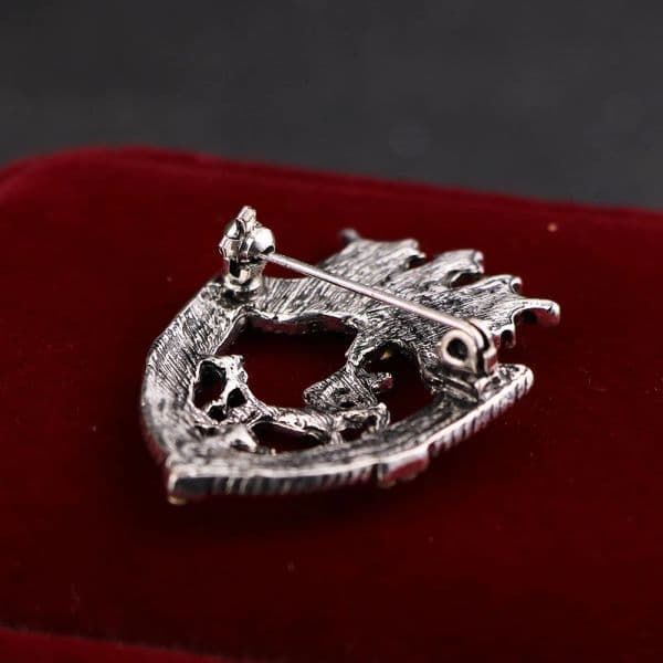 i-Remiel New Vintage Rhinestone Small Crown Prancing Brooch for Men's Suit Corsage Horse Lapel Pin Badge Clothing &