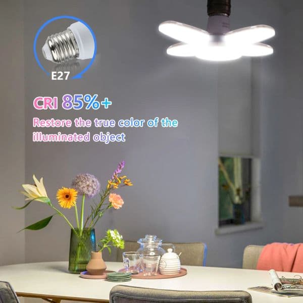 LED Light new Bulb E27 Folding Fan Bulb 28W AC 110V 220V Foldable LED UFO Lamp Cold White Spotlight 360 Degrees Lampada 2025 LED Lamp