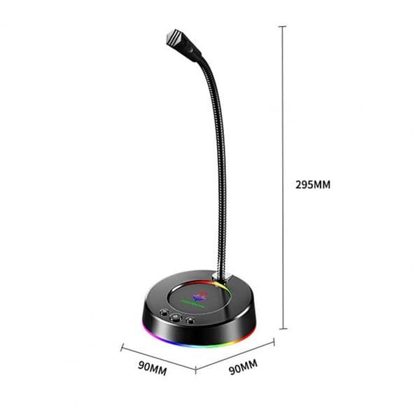 Desk Microphone Practical Colorful RGB Light USB Microphone Desk Laptop USB Singing Gaming MIC for Live Show