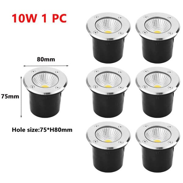Led Garden Underground Lamps 5W 10W 15W Outdoor IP67 Waterproof Buried Garden Path Spot Recessed Underground Light Warm White