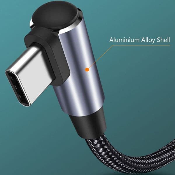 Male to Male 60W PD Fast Charging Line USB C to USB Type C Cable Right Angle Wire 90 Degree Data Cable For Laptop Mobile Phone