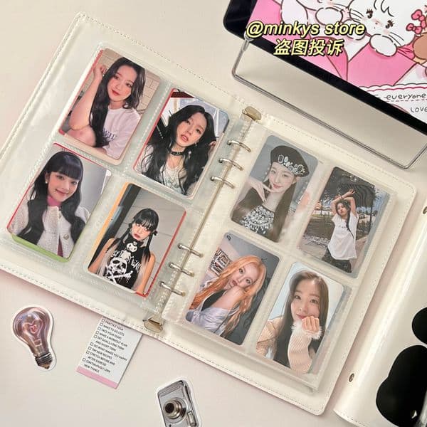 2025 new MINKYS Kawaii Cat Dog PU Leather A5 Kpop Photocard Binder Collect Book Idol Photo Card Holder Photocards Album