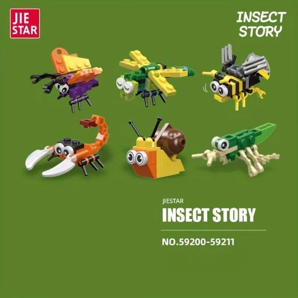 20PCS Spider Building Blocks Toy Set Cute Animal Party Mini Insect Series Assemble Model Bricks Toy Christmas Gifts For Children