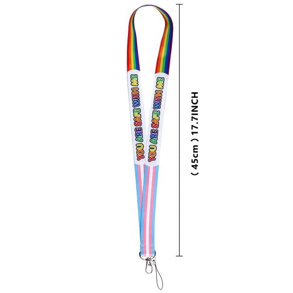 Rainbow Pride Gay Lanyard for Keys Neck Strap ID Card Badge Holder Phone Strap LGBT Keychain Key Holder Keyring Accessories Gift