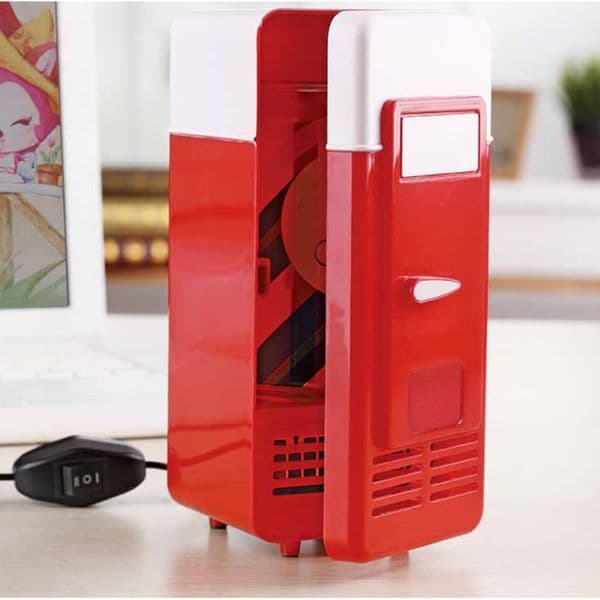 Portable Mini 780ml Fridge USB Powered Car Drink Cooler Home Desktop Boat Travel M2EE