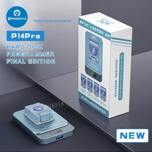 I2C P14 Pro BGA315/110 /70/60 Nand Programmer for iPhone 6S -15PM One Click DFU Purple Screen Nand Flash HDD ead Write Tools