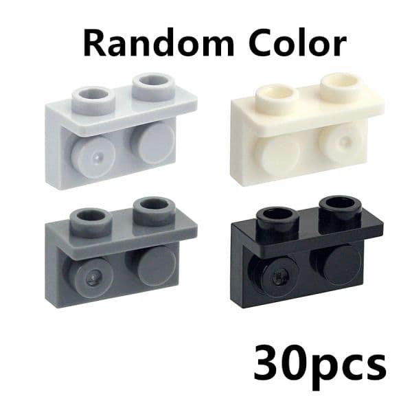 30PCS DIY 1x2-1x2 Dots Bricks Compatible 99780 Inverted Bracket Plate Educational Building Blocks Part Particles Toys