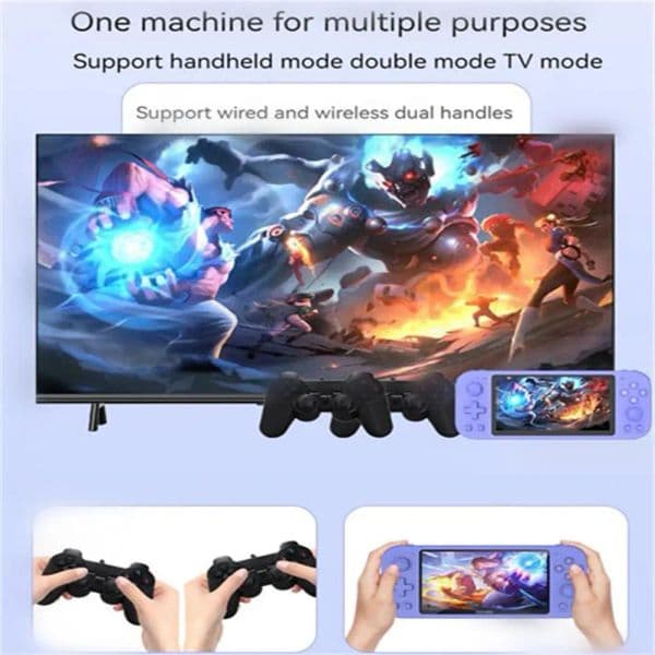 Gr3000 Handheld Game Console 5.1-inch Type-c Interface Retro Game Console Compatible For FC/GBA/GBC/MD/NES/SFC/PS