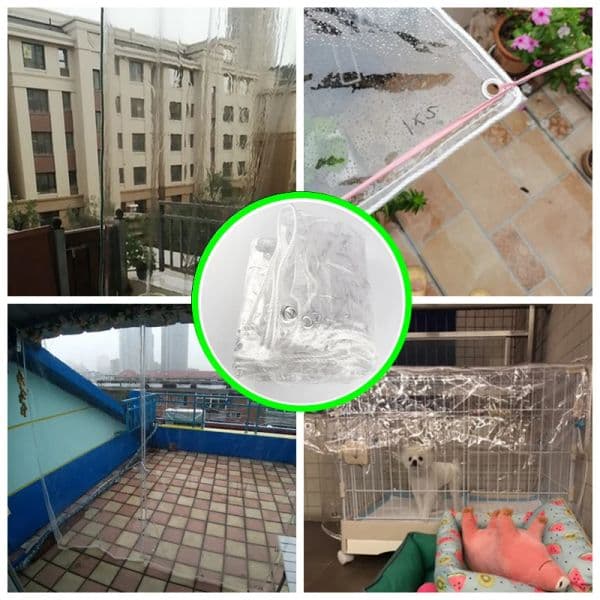0.3mm Thick PVC Rainproof Cloth Balcony Bonsai Succulent Plant Keep Warm Tarpaulin Dog House Cover Waterproof 99.99% Transparent
