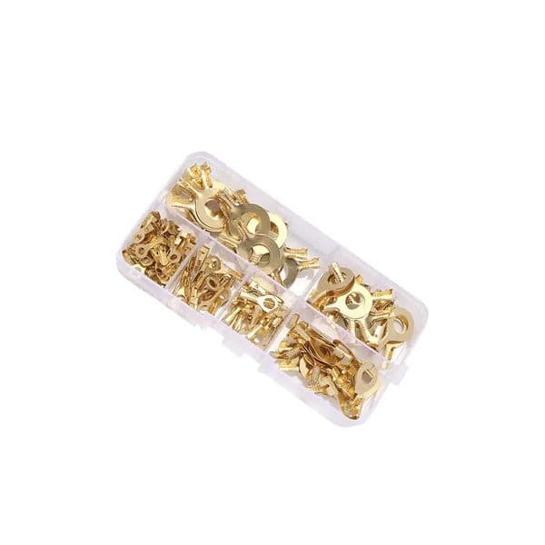 150PCS/set Terminal Block DJ431M3/M4/M5/M6/M8/M10 O-Type Lugs Terminals Cold-Pressed Wire Connector Copper Tab Wiring Nose