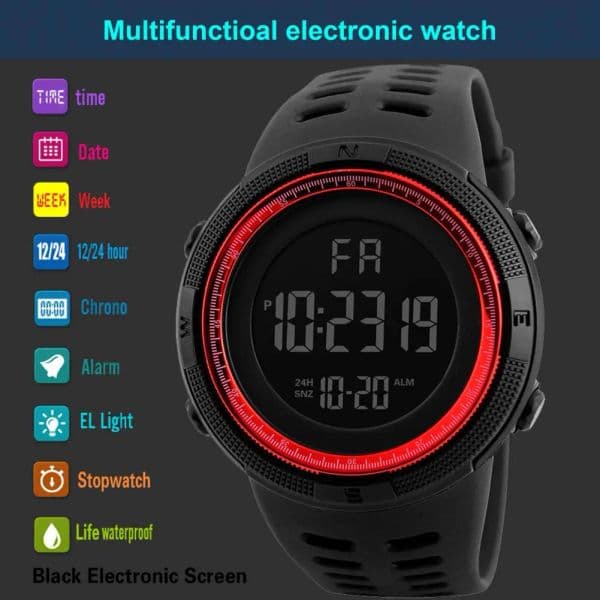 Skmei LED Electronics Waterproof Digital Wristwatches Men Sport Watches Electric Watch Clothes Accessories