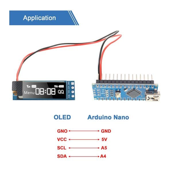 5 Pieces I2C Display Module 0.91 Inch I2C OLED Display Module I2C OLED Screen Driver DC 3.3V-5V(White)