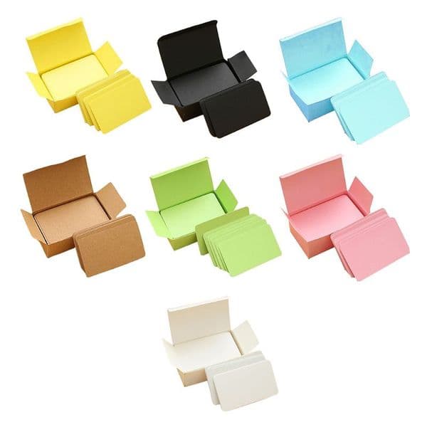 100 Pieces Black Cards White Blank Card Christmas Valentine's Day DIY Paper Box for wedding