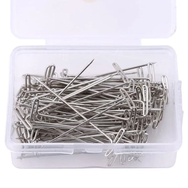50PCS/100 PCS Wig Pack Steel T-pins for Blocking Knitting Modeling and Crafts