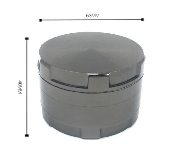 63mm Metal Herb Grinder Four Layer Spice Crusher with Pollen Screen Durable Manual Grinding Tool