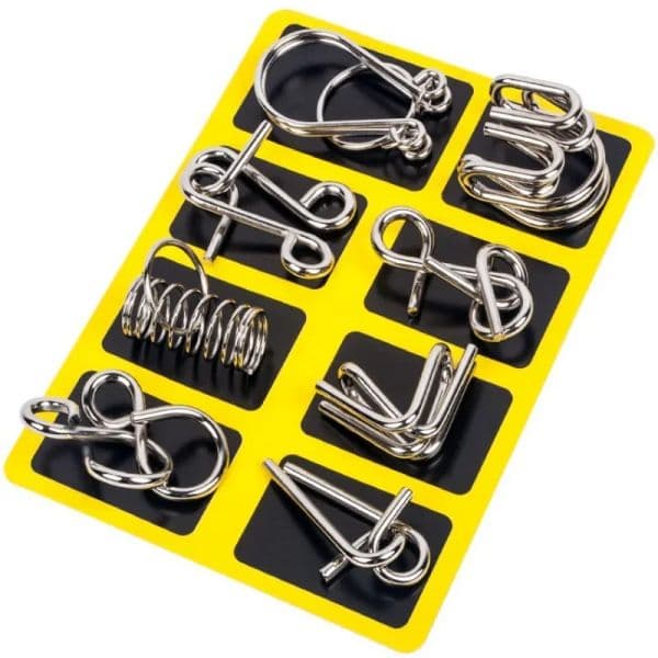 Nine Chain Series Metal Puzzle Toy Intelligence Buckle 8-Piece Set with Release Buckle ABC 8-Piece Set Educational Toys