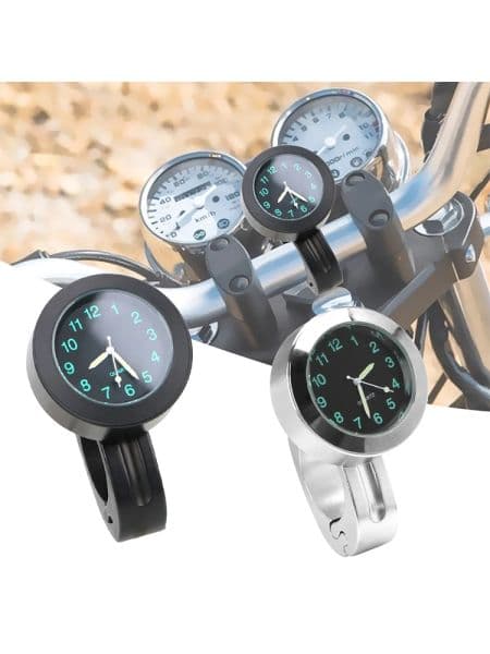 Motorcycle Clock Quartz Watch Meter Waterproof Aluminum Housing On The Handlebar Electric Bicycle ATV Motorbike Accessories 5c837