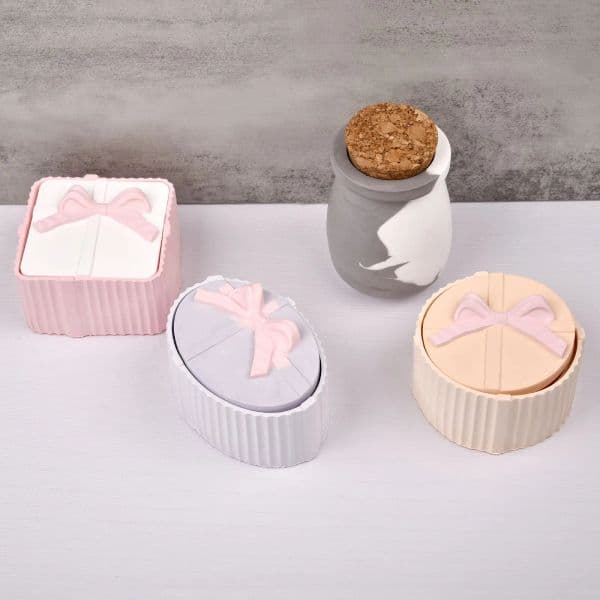 DIY Handmade Gypsum Candle Cup Resin Mold Epoxy Gypsum Concrete Storage Box Silica Mold Home Decora Candle Jar Making Accessory