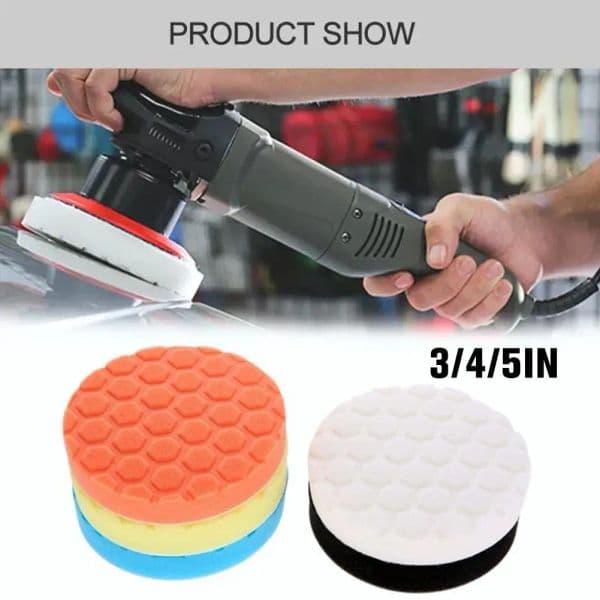 5Pcs Polishing Pad Kit Thread Auto Car Buffing Pad Set Sponge Pads For Car Polisher Power Tools Accessories 3/4/5 Inch