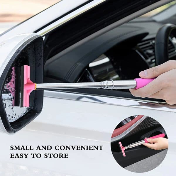 Car Mirror new Rainy Glass Window Cleaning Tool Wiper Extendable Handle Car Side Mirror Squeegee Telescopic Rearview 2025 Mirror Squeegee