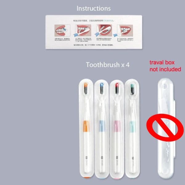 DR.BEI Bass Toothbrush Travel Pack Toothbrush For Youpin Smart Home Better Brush Tooth Brush Not Including Travel Box 4 Colors